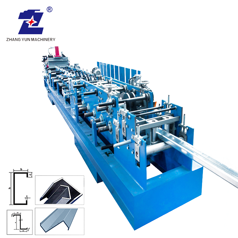 Neues Design, einstellbare CZ-Profilbau-Purlin-Rollenformmaschine für Stahlkonstruktionen
